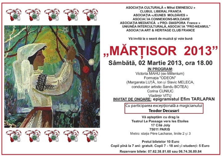 Afis oficial Martisor-2013 la Paris