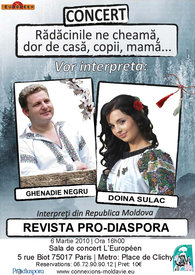 Afis Ghenadie Negru si Doina Sulac